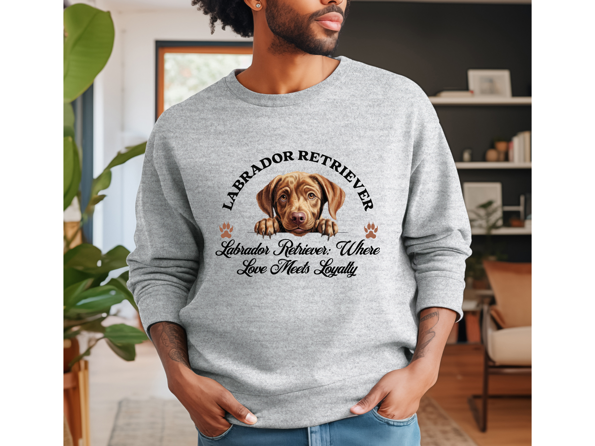 Labrador Retriever Sweatshirt – Where Love Meets Loyalty – Unisex Dog Lover Apparel