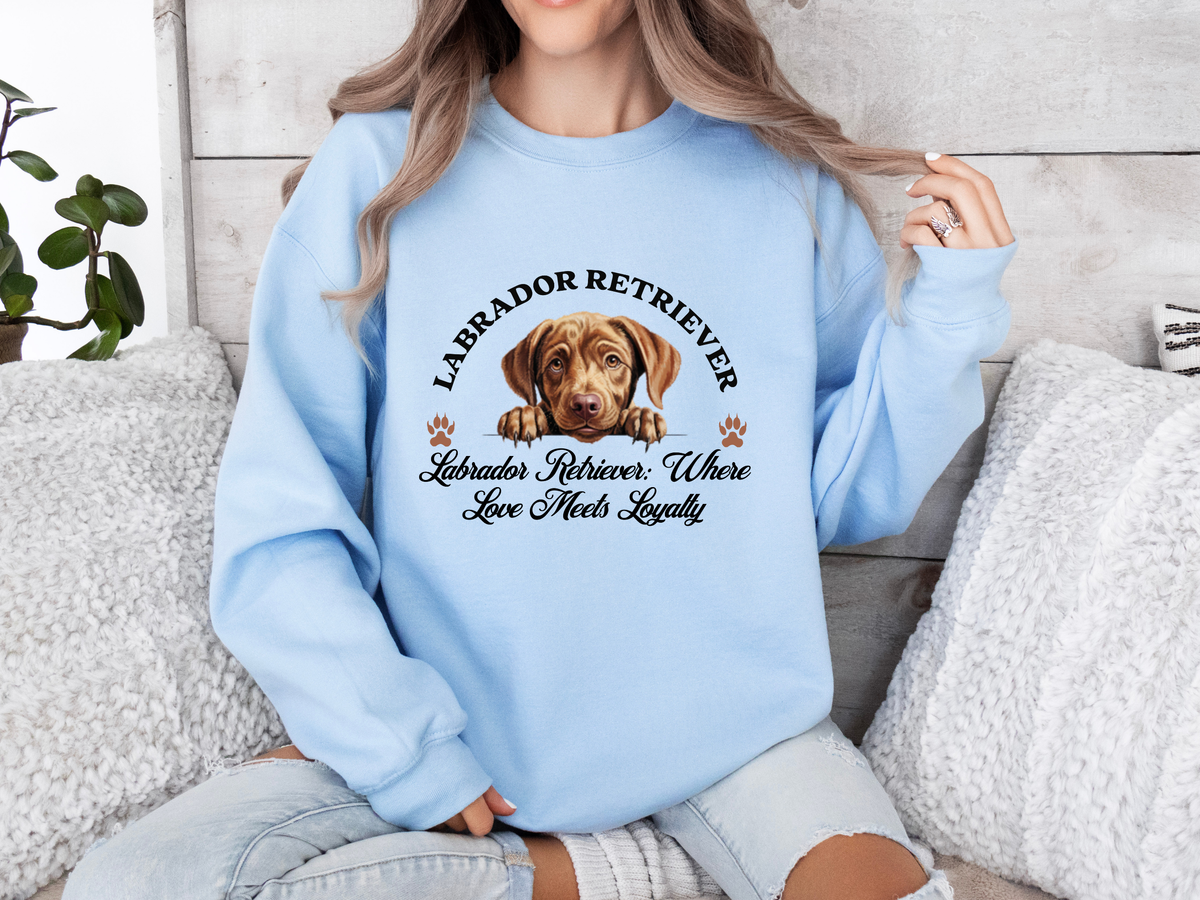 Labrador Retriever Sweatshirt – Where Love Meets Loyalty – Unisex Dog Lover Apparel