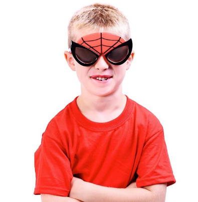 SG2441 Marvel Lil' Characters Spider-Man Sun-Staches – Fun Novelty Sunglasses for Kids