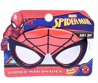 SG2441 Marvel Lil' Characters Spider-Man Sun-Staches – Fun Novelty Sunglasses for Kids