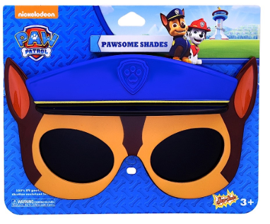 SG2556 Paw Patrol Chase Lil' Characters Sun-Staches – Fun Novelty Sunglasses for Kids