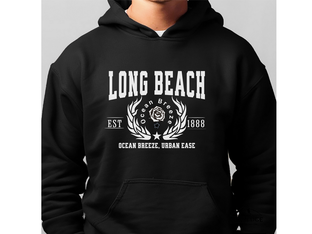 Long Beach California Legacy Hoodie – "Ocean Breeze, Urban Ease" Unisex Sweatshirt