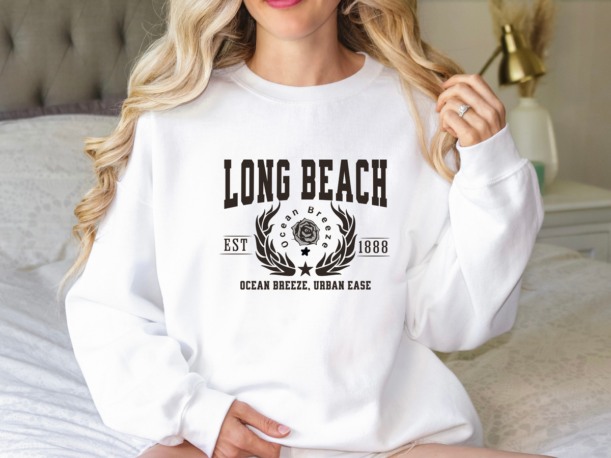 Long Beach Legacy Unisex Sweatshirt Ocean Breeze Urban Ease California Coastal Vibes Pullover