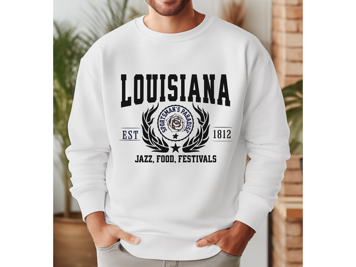 Louisiana State Legacy Sweatshirt – Jazz, Food, Festivals | Unisex New Orleans Culture Crewneck