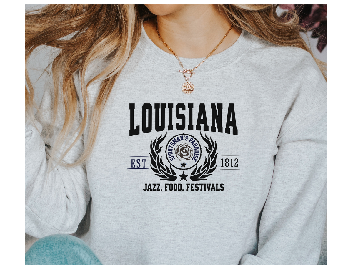 Louisiana State Legacy Sweatshirt – Jazz, Food, Festivals | Unisex New Orleans Culture Crewneck