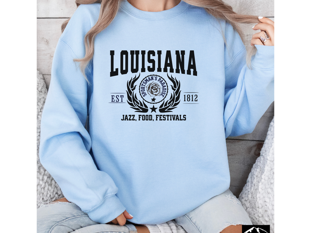 Louisiana State Legacy Sweatshirt – Jazz, Food, Festivals | Unisex New Orleans Culture Crewneck