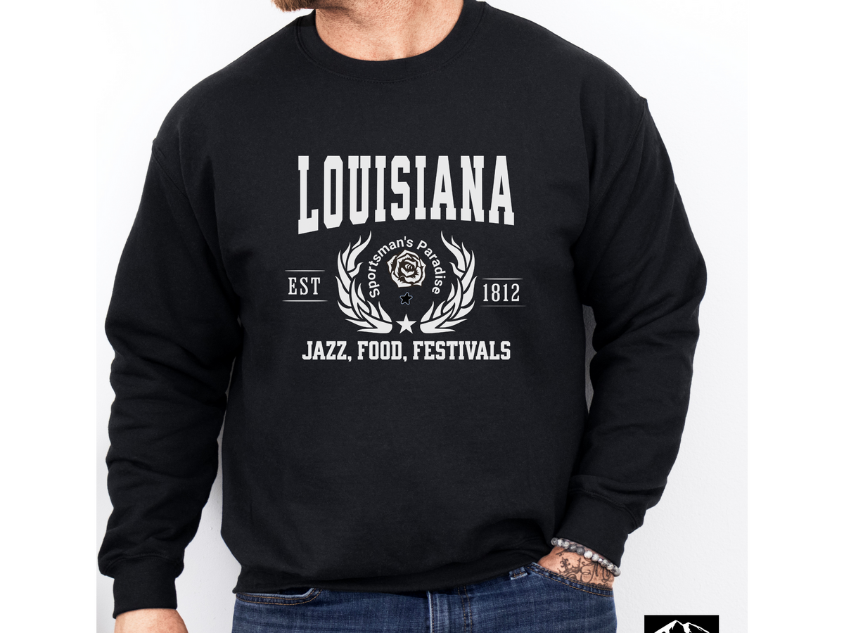 Louisiana State Legacy Sweatshirt – Jazz, Food, Festivals | Unisex New Orleans Culture Crewneck