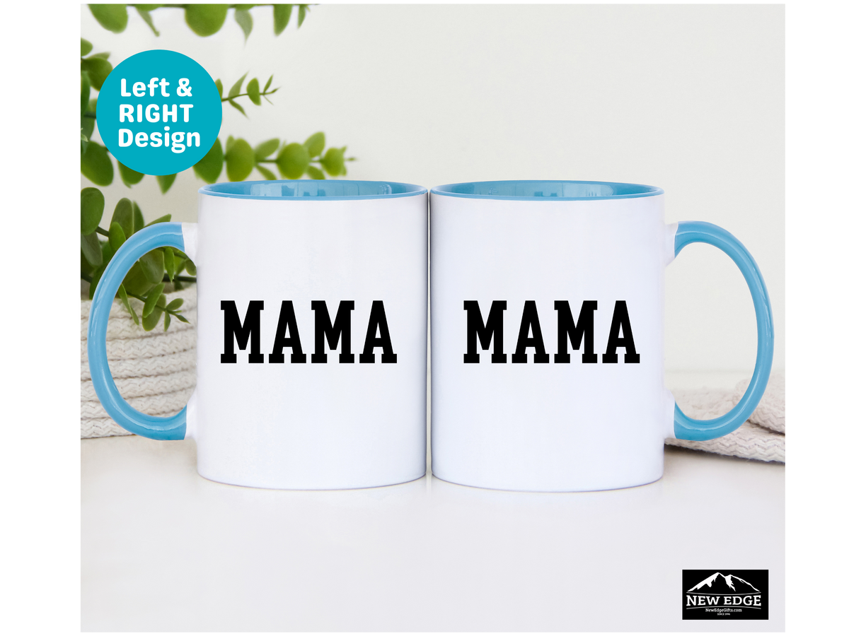 MAMA Letters Coffee Mug – 11oz & 15oz Classic Accent Mug – Simple and Stylish Gift for Mom – Everyday Cozy Coffee Cup