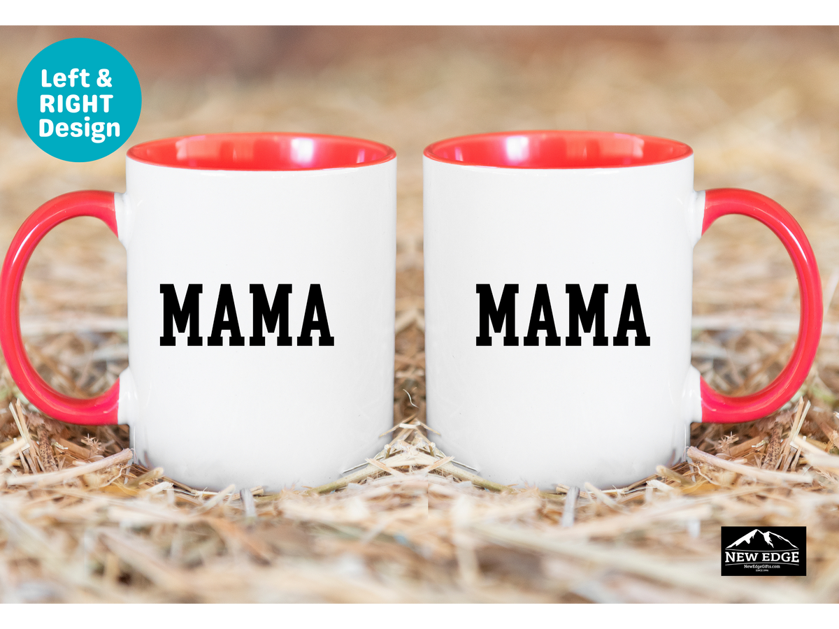 MAMA Letters Coffee Mug – 11oz & 15oz Classic Accent Mug – Simple and Stylish Gift for Mom – Everyday Cozy Coffee Cup