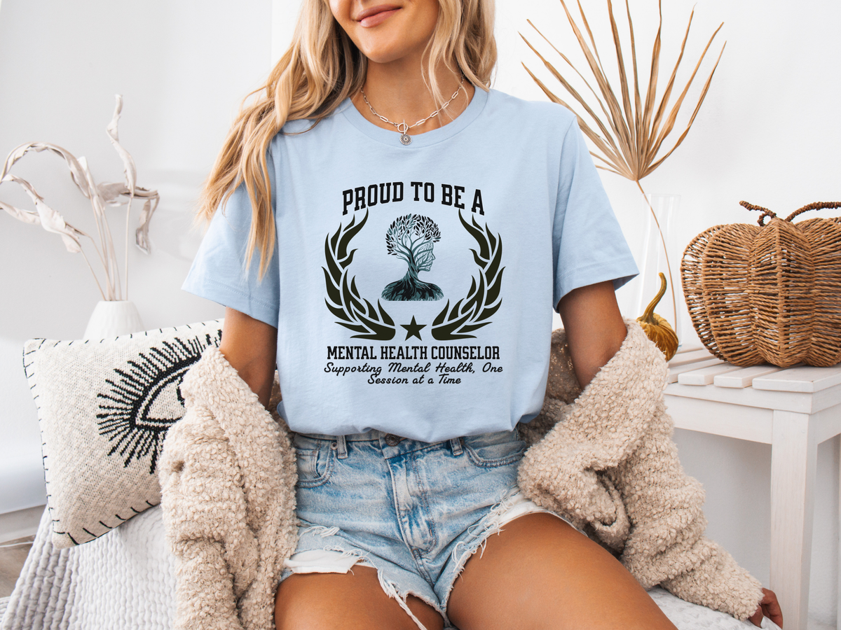 Proud to Be a MENTAL HEALTH COUNSELOR T-Shirt – Supporting Mental Health, One Session at a Time | Unisex Therapist Tee