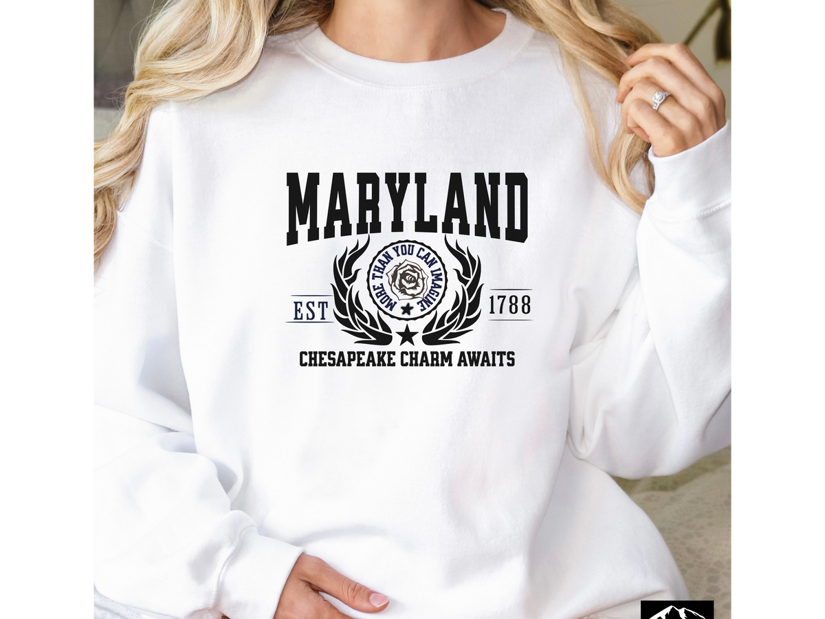 Maryland State Legacy Sweatshirt – Chesapeake Charm Awaits | Unisex Coastal Heritage Pullover
