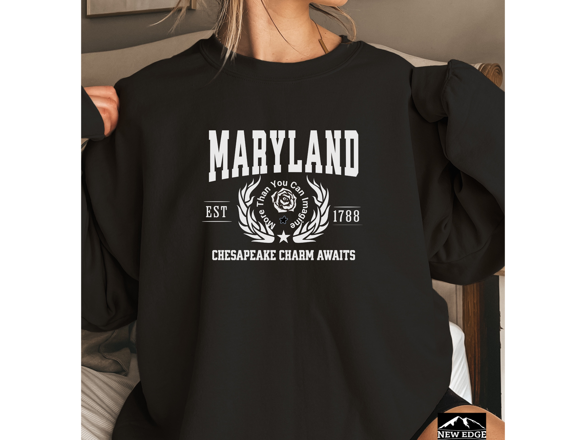 Maryland State Legacy Sweatshirt – Chesapeake Charm Awaits | Unisex Coastal Heritage Pullover