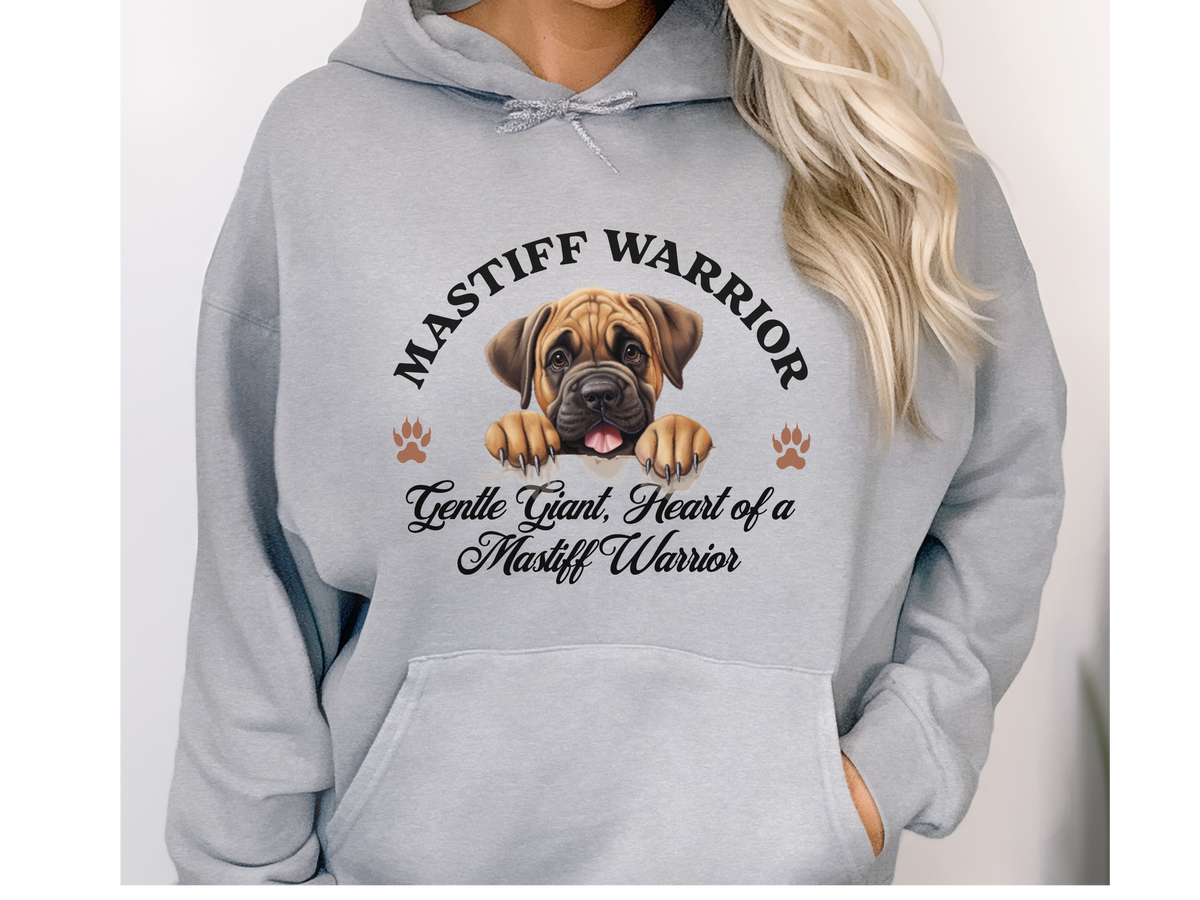 Mastiff Dog Hoodie – "Gentle Giant, Heart of a Mastiff Warrior" | Unisex Cozy Hoodie for Loyal Protectors
