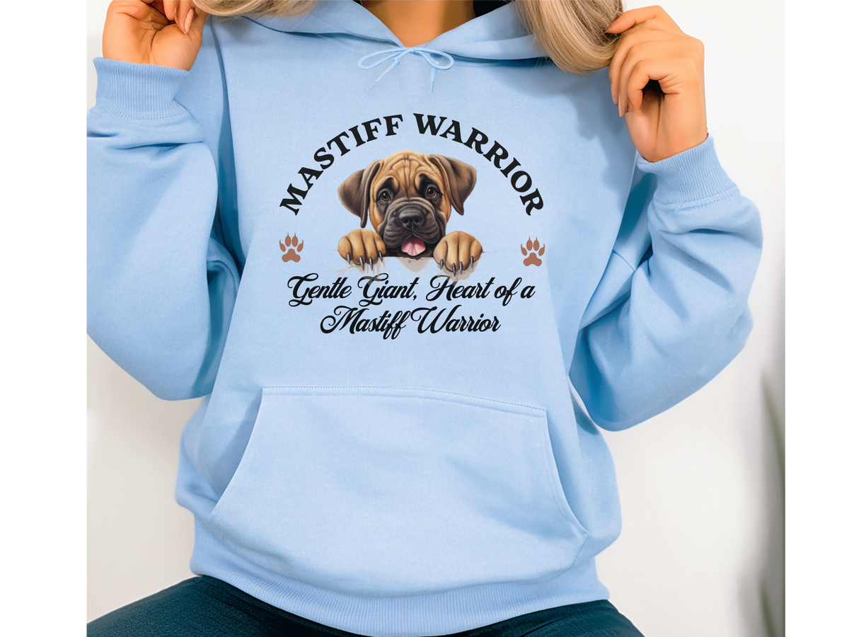 Mastiff Dog Hoodie – "Gentle Giant, Heart of a Mastiff Warrior" | Unisex Cozy Hoodie for Loyal Protectors