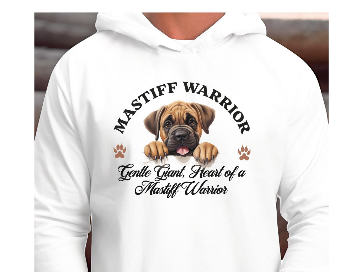 Mastiff Dog Hoodie – "Gentle Giant, Heart of a Mastiff Warrior" | Unisex Cozy Hoodie for Loyal Protectors