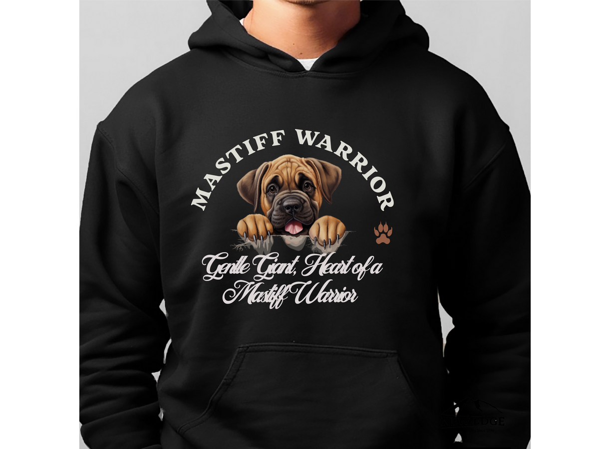 Mastiff Dog Hoodie – "Gentle Giant, Heart of a Mastiff Warrior" | Unisex Cozy Hoodie for Loyal Protectors