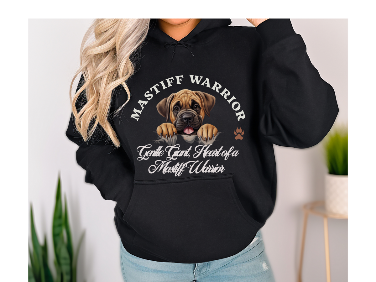 Mastiff Dog Hoodie – "Gentle Giant, Heart of a Mastiff Warrior" | Unisex Cozy Hoodie for Loyal Protectors