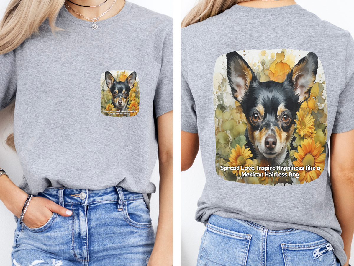 Sunflower Mexican Hairless Dog T-Shirt – Spread Love & Inspire Happiness | Unisex Tee