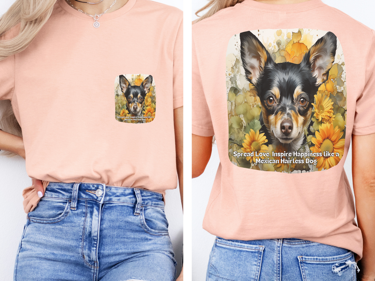 Sunflower Mexican Hairless Dog T-Shirt – Spread Love & Inspire Happiness | Unisex Tee