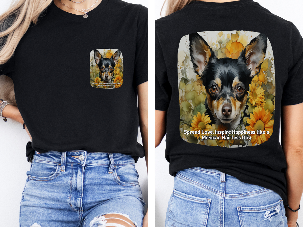 Sunflower Mexican Hairless Dog T-Shirt – Spread Love & Inspire Happiness | Unisex Tee