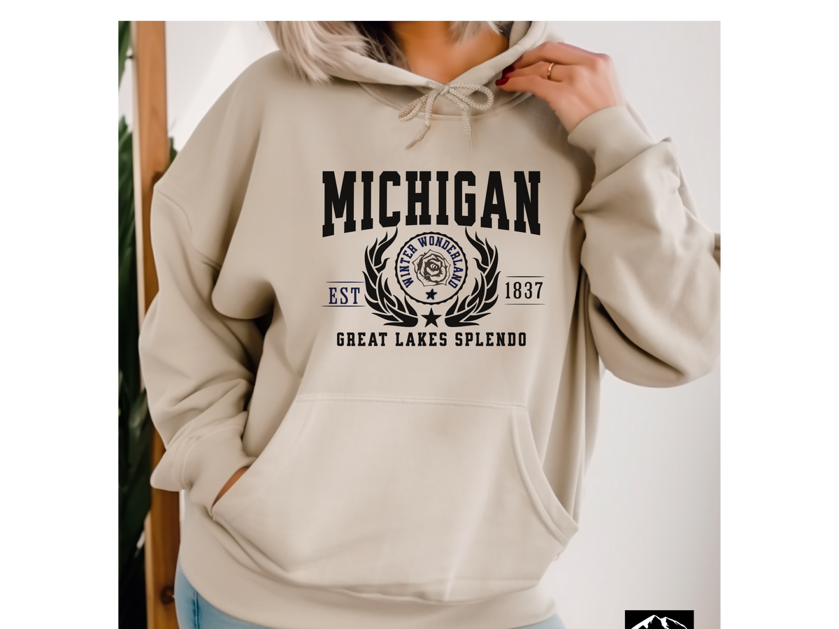 Michigan State Legacy Hoodie – "Great Lakes Splendor" | Unisex Pullover | Pure Michigan Comfort Sweatshirt