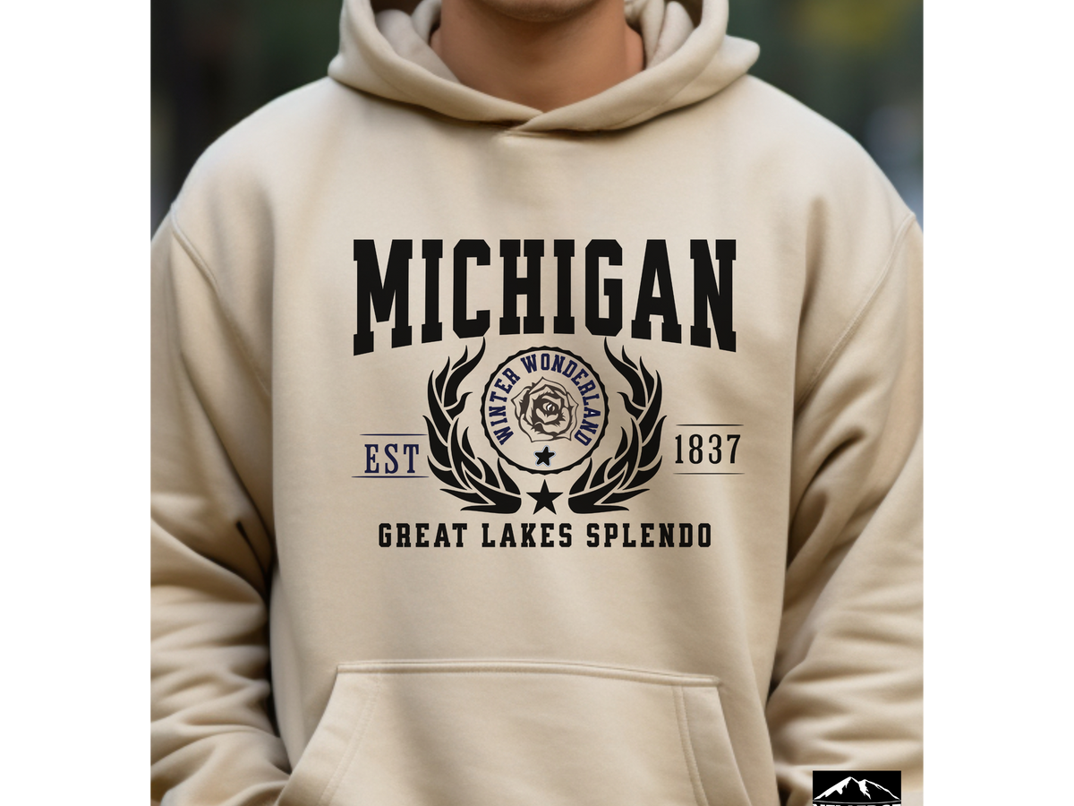 Michigan State Legacy Hoodie – "Great Lakes Splendor" | Unisex Pullover | Pure Michigan Comfort Sweatshirt