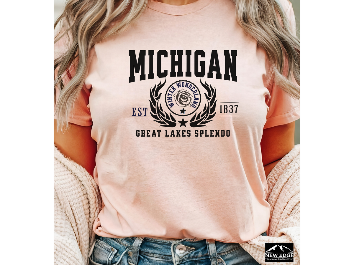 Michigan State Legacy T-Shirt – Unisex Great Lakes Pride Tee | "Great Lakes Splendor" | Midwest Nature & Heritage Shirt