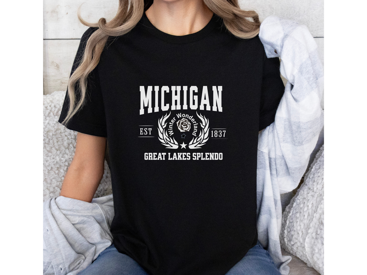 Michigan State Legacy T-Shirt – Unisex Great Lakes Pride Tee | "Great Lakes Splendor" | Midwest Nature & Heritage Shirt