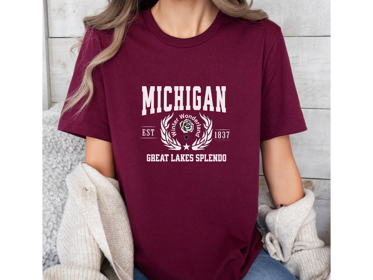 Michigan State Legacy T-Shirt – Unisex Great Lakes Pride Tee | "Great Lakes Splendor" | Midwest Nature & Heritage Shirt