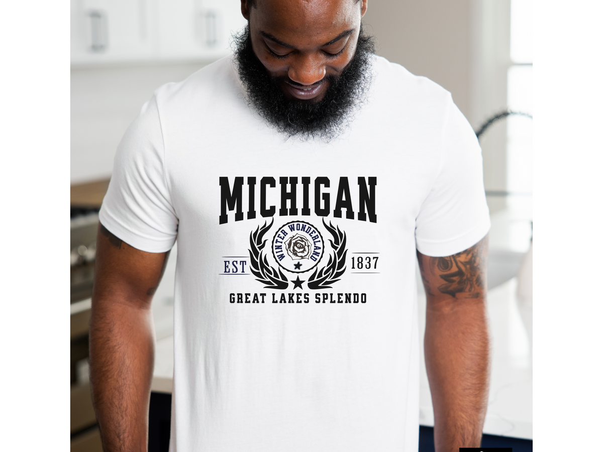 Michigan State Legacy T-Shirt – Unisex Great Lakes Pride Tee | "Great Lakes Splendor" | Midwest Nature & Heritage Shirt
