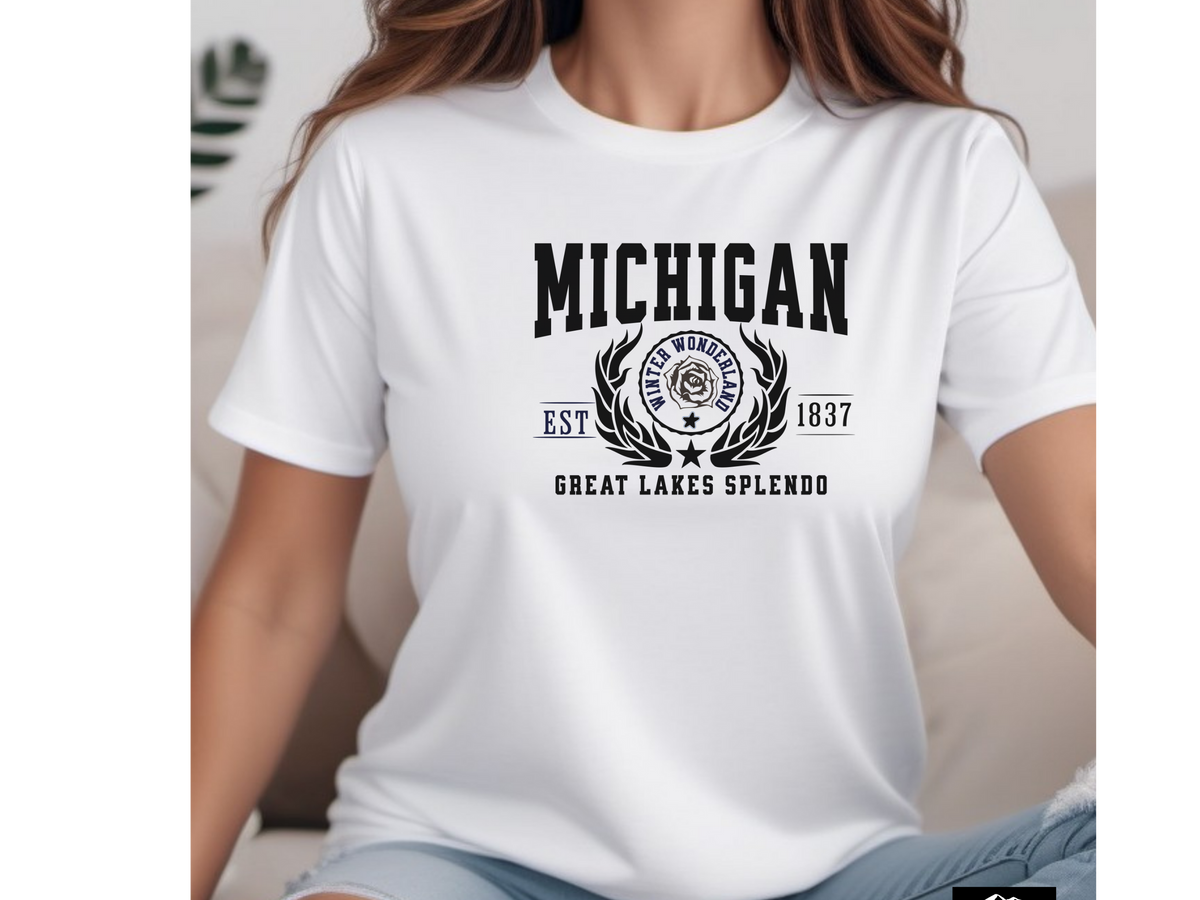 Michigan State Legacy T-Shirt – Unisex Great Lakes Pride Tee | "Great Lakes Splendor" | Midwest Nature & Heritage Shirt