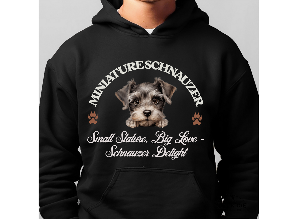 Miniature Schnauzer Dog Hoodie – "Small Stature, Big Love: Schnauzer Delight" | Unisex Cozy Hoodie for Smart & Spirited Pups