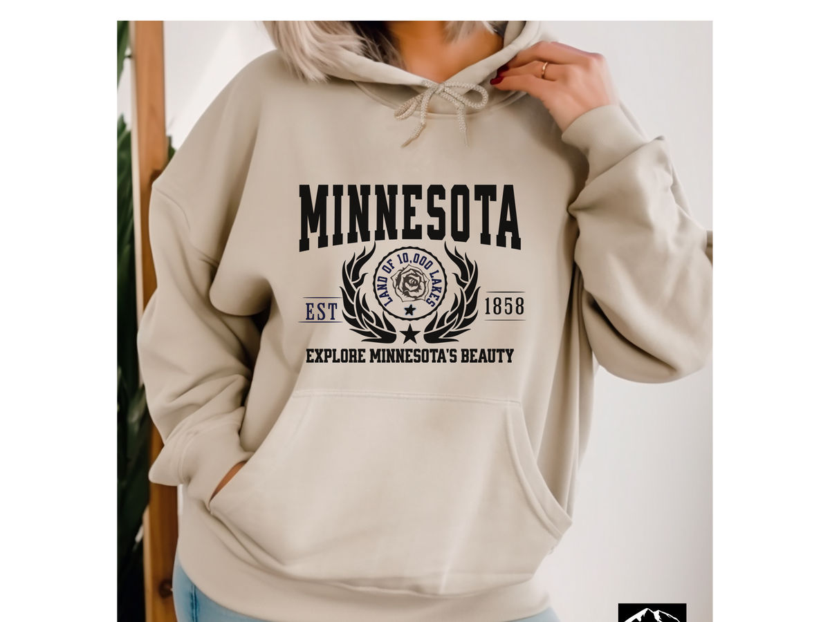 Minnesota State Legacy Hoodie – "Explore Minnesota's Beauty" | Unisex Pullover | Land of 10,000 Lakes Sweatshirt