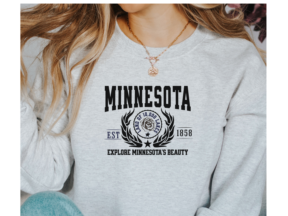 Minnesota State Legacy Sweatshirt – Explore Minnesota's Beauty | Unisex Lakeside Comfort Crewneck
