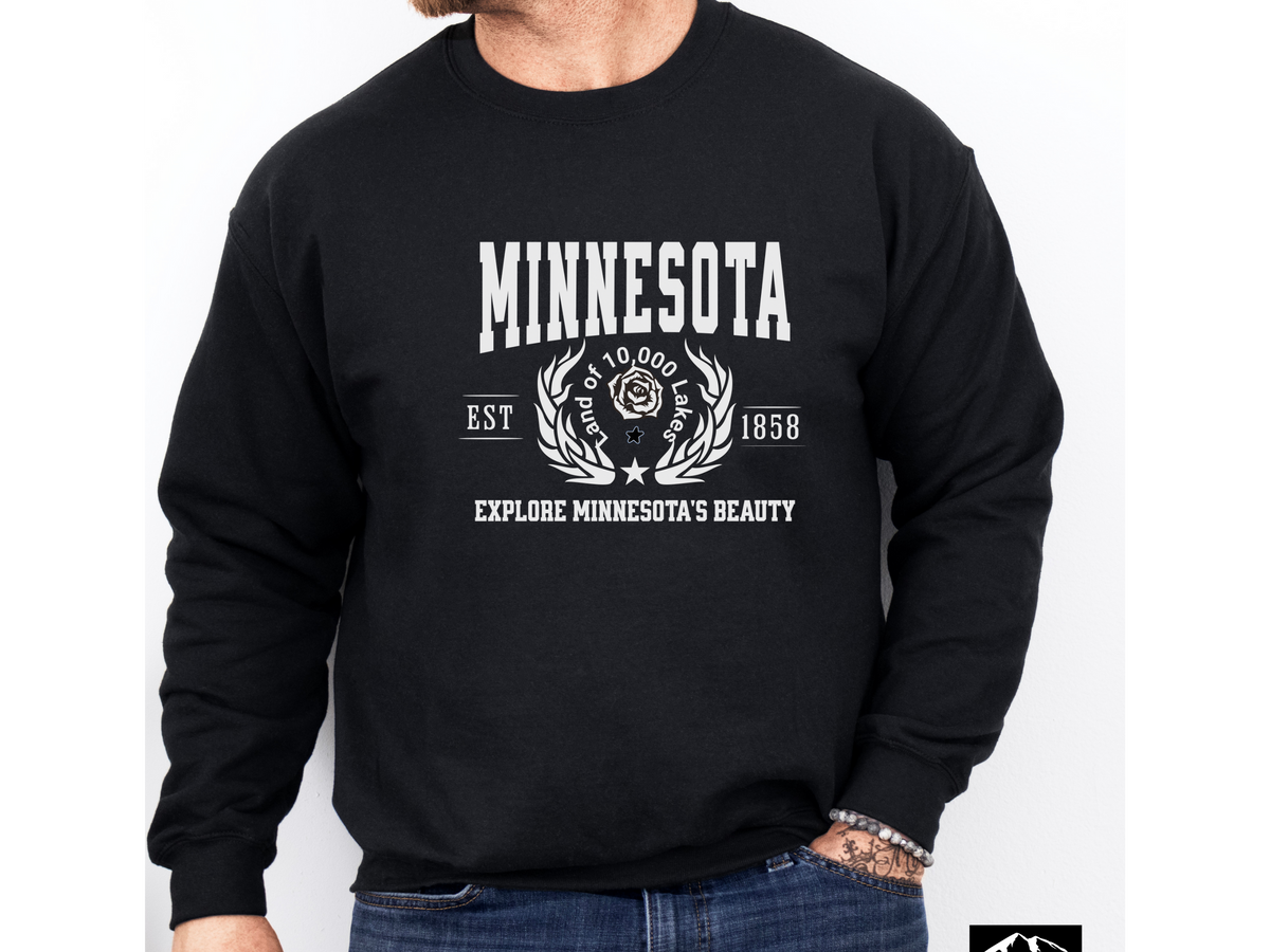 Minnesota State Legacy Sweatshirt – Explore Minnesota's Beauty | Unisex Lakeside Comfort Crewneck