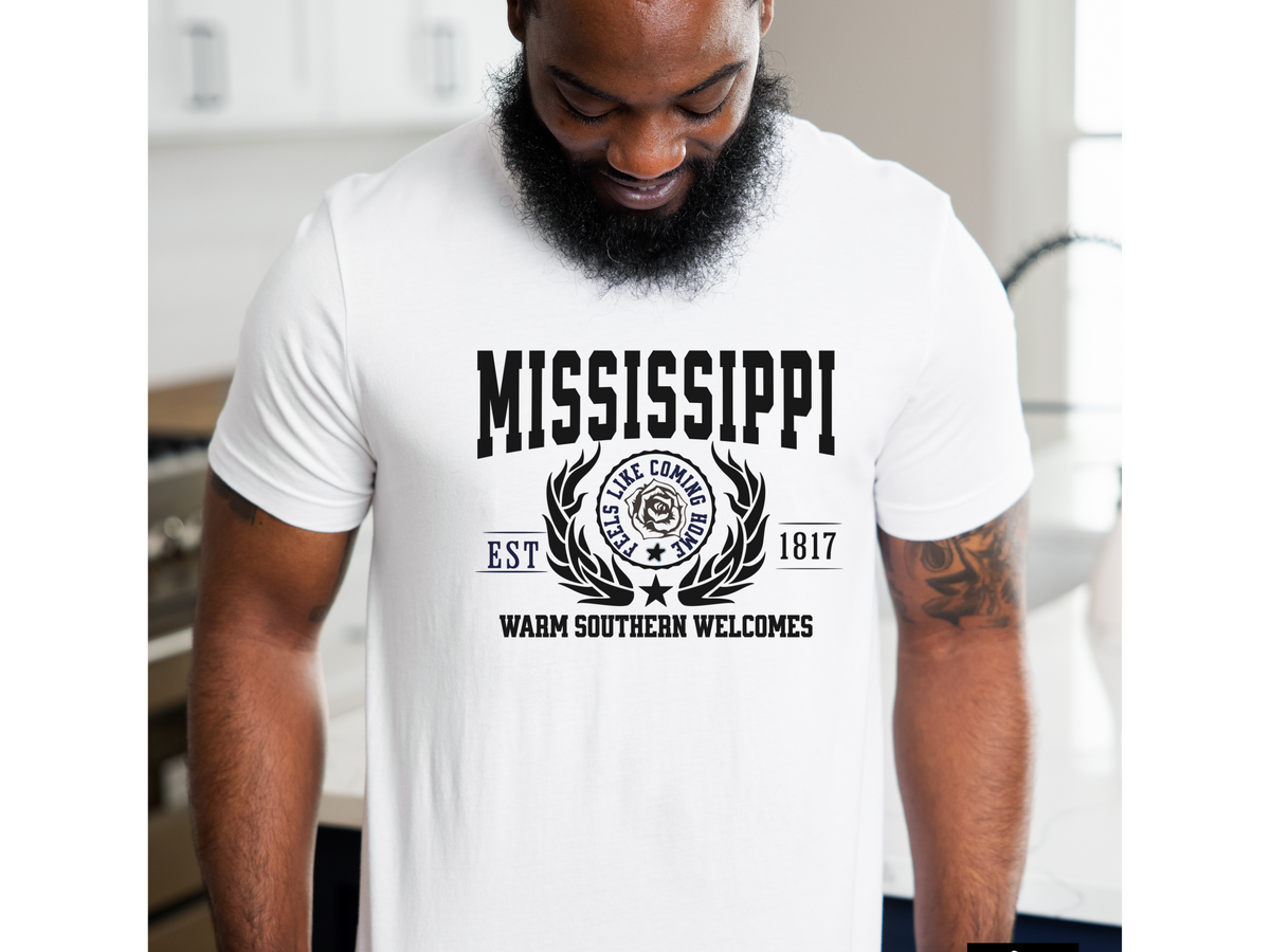 Mississippi State Legacy T-Shirt – Unisex Southern Hospitality Tee | "Warm Southern Welcomes" | Deep South Pride Shirt