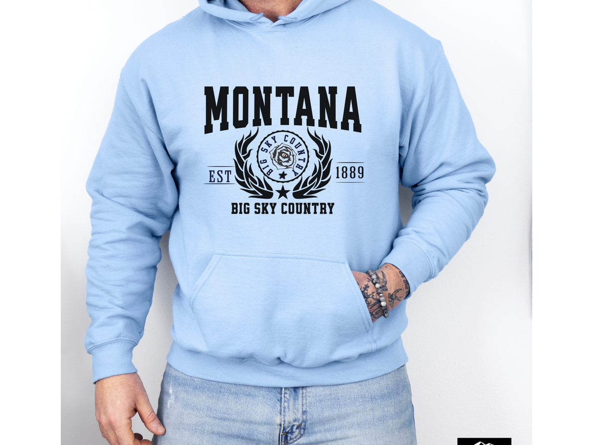 Montana State Legacy Hoodie – "Big Sky Country" | Unisex Pullover | Western Wilderness Sweatshirt
