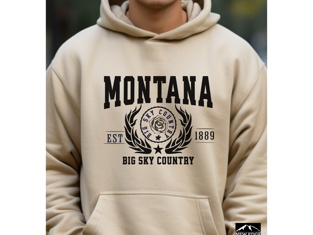 Montana State Legacy Hoodie – "Big Sky Country" | Unisex Pullover | Western Wilderness Sweatshirt