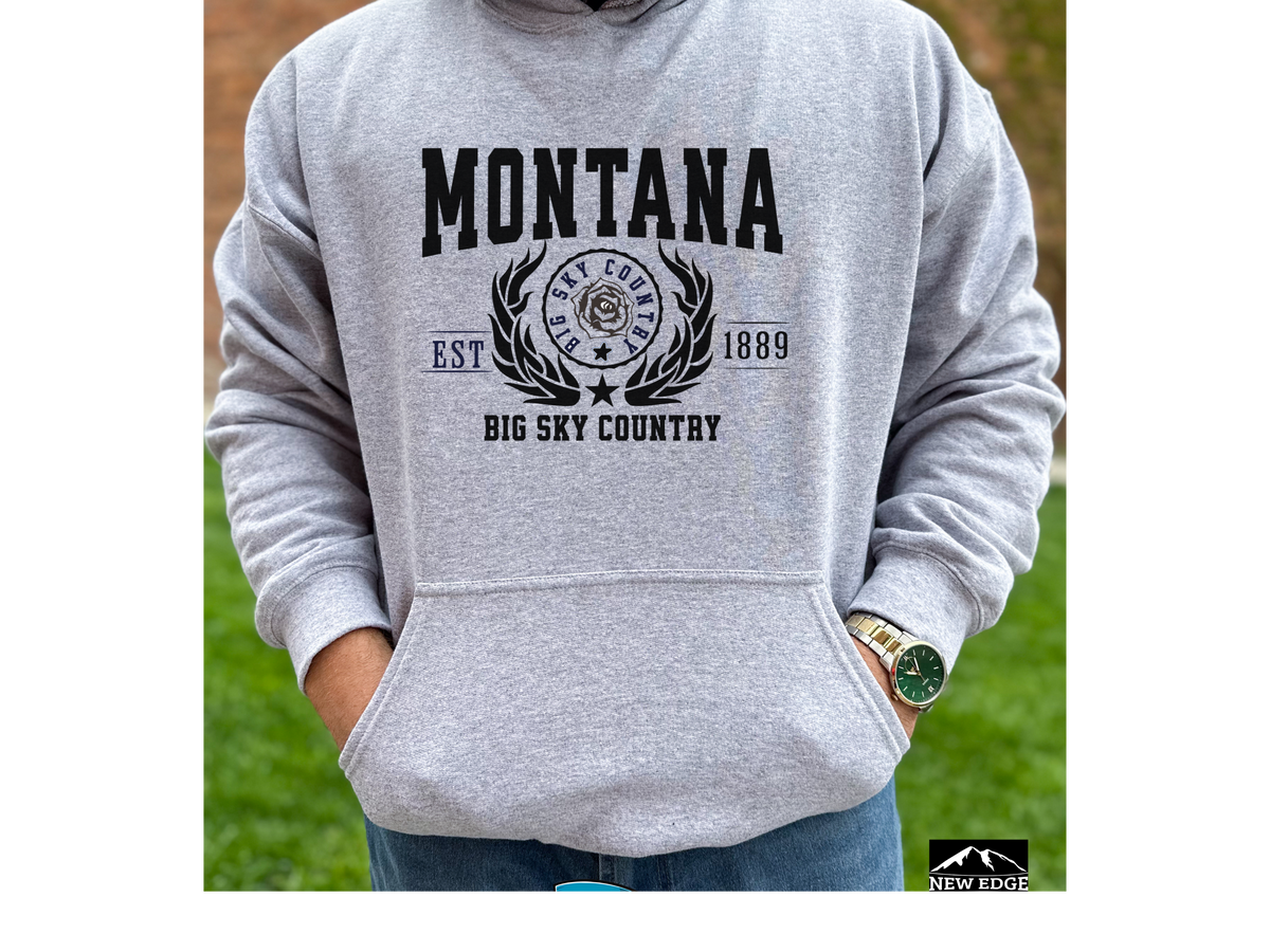 Montana State Legacy Hoodie – "Big Sky Country" | Unisex Pullover | Western Wilderness Sweatshirt