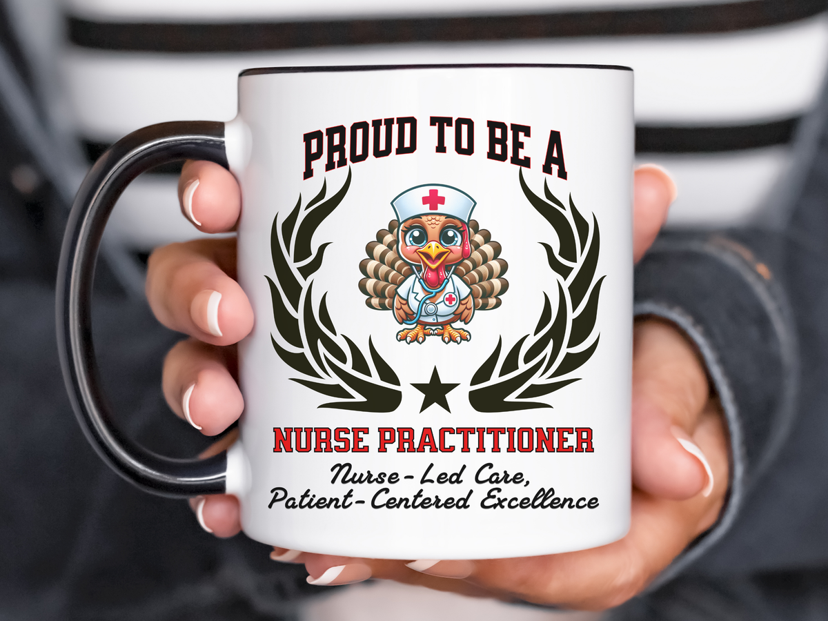 PROUD TO BE A NURSE Accent Coffee Mug – “Caring Hearts, Healing Hands” – Nurse Appreciation Gift by New Edge Gifts and Novelties