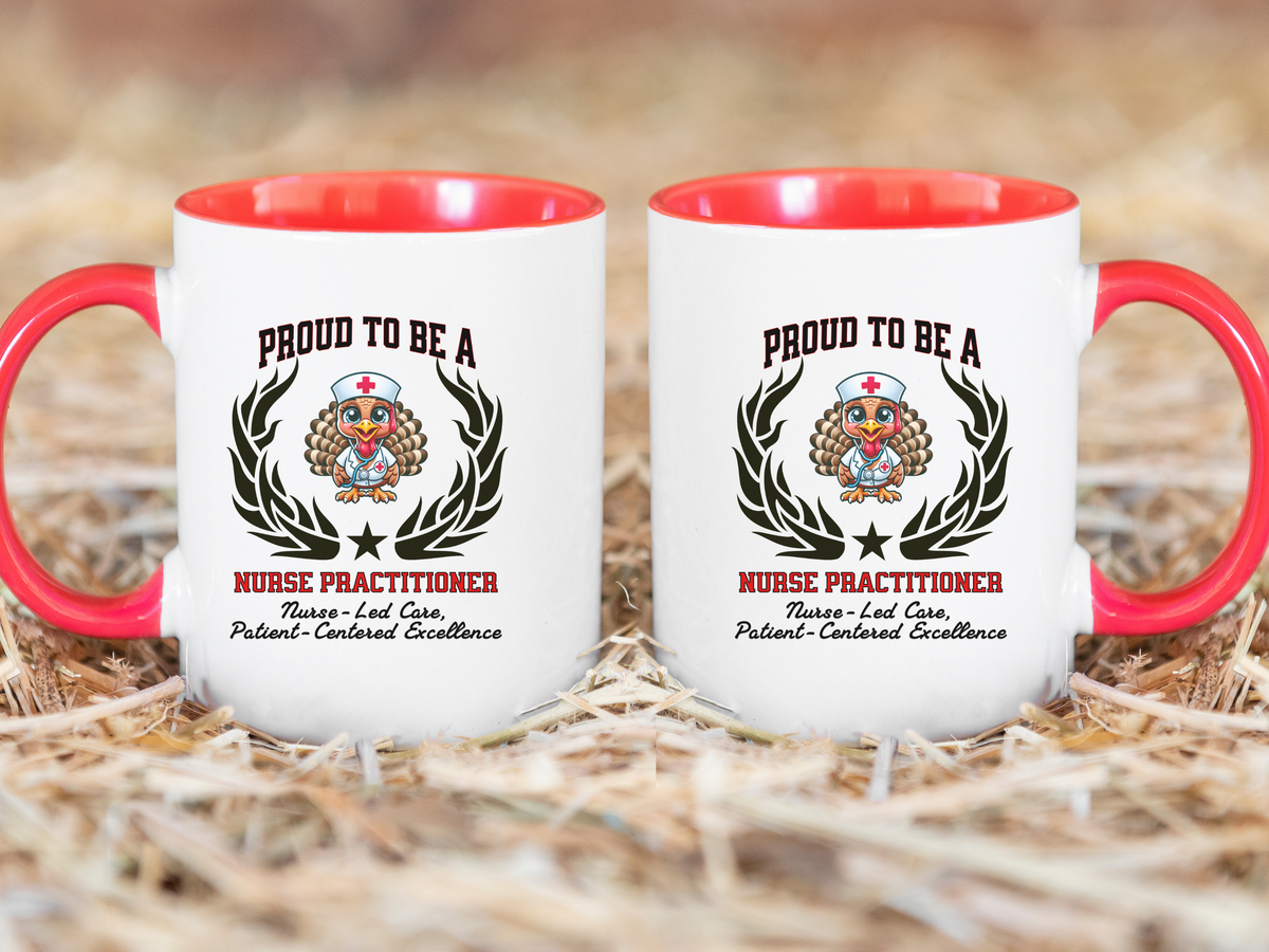 PROUD TO BE A NURSE Accent Coffee Mug – “Caring Hearts, Healing Hands” – Nurse Appreciation Gift by New Edge Gifts and Novelties