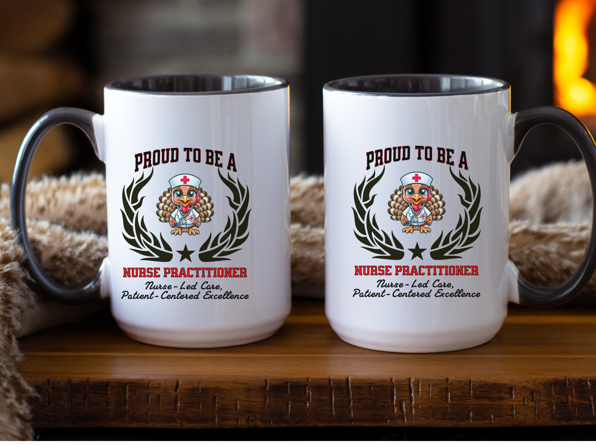 PROUD TO BE A NURSE Accent Coffee Mug – “Caring Hearts, Healing Hands” – Nurse Appreciation Gift by New Edge Gifts and Novelties