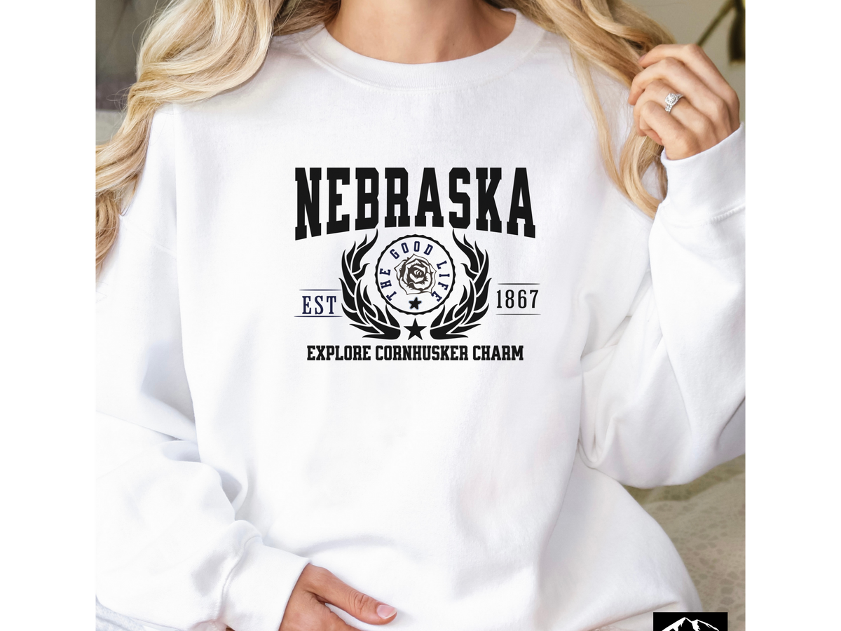 Nebraska State Legacy Sweatshirt – Explore Cornhusker Charm | Unisex Midwest Comfort Crewneck
