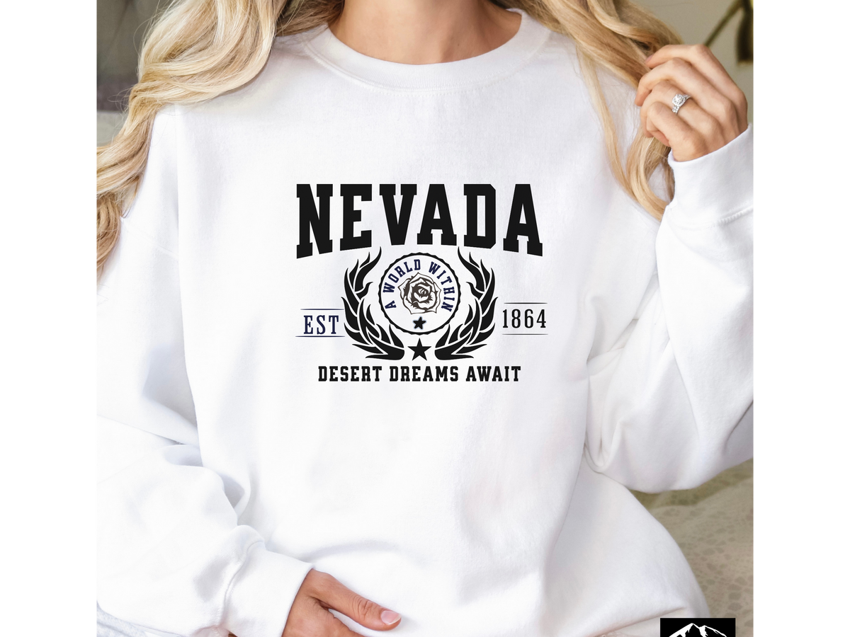 Nevada State Legacy Sweatshirt – Desert Dreams Await | Unisex Desert Vibes Crewneck