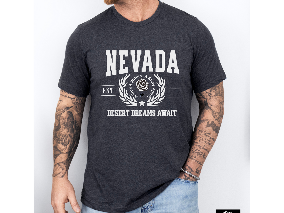 Nevada State Legacy T-Shirt – Desert Dreams Await | Unisex Retro Travel Tee