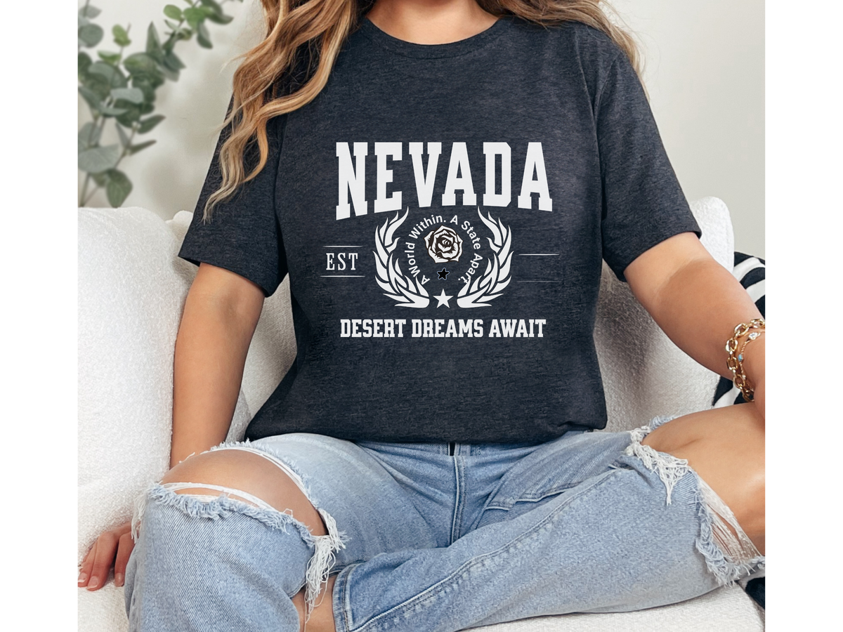 Nevada State Legacy T-Shirt – Desert Dreams Await | Unisex Retro Travel Tee