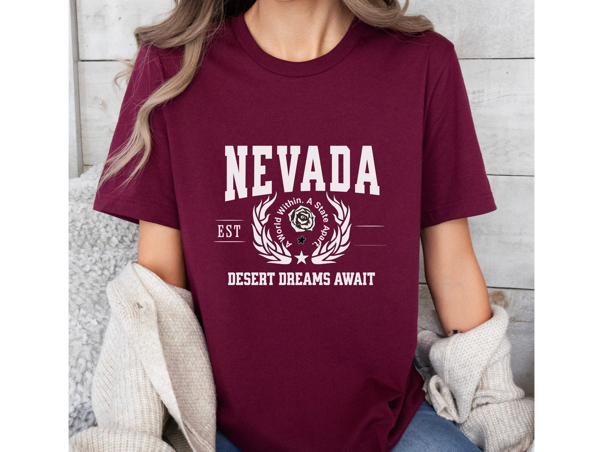 Nevada State Legacy T-Shirt – Desert Dreams Await | Unisex Retro Travel Tee
