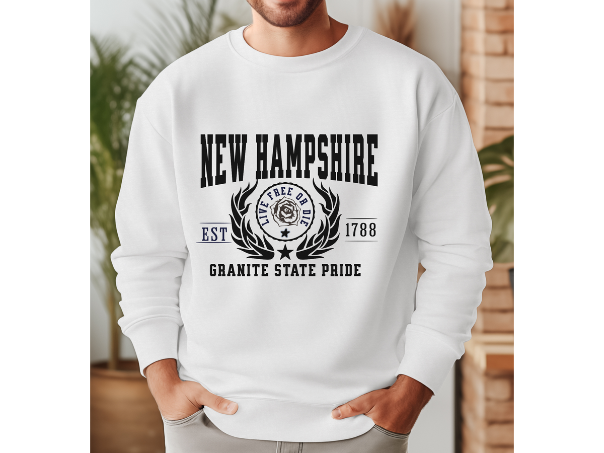 New Hampshire State Legacy Sweatshirt – Granite State Pride | Unisex New England Heritage Crewneck
