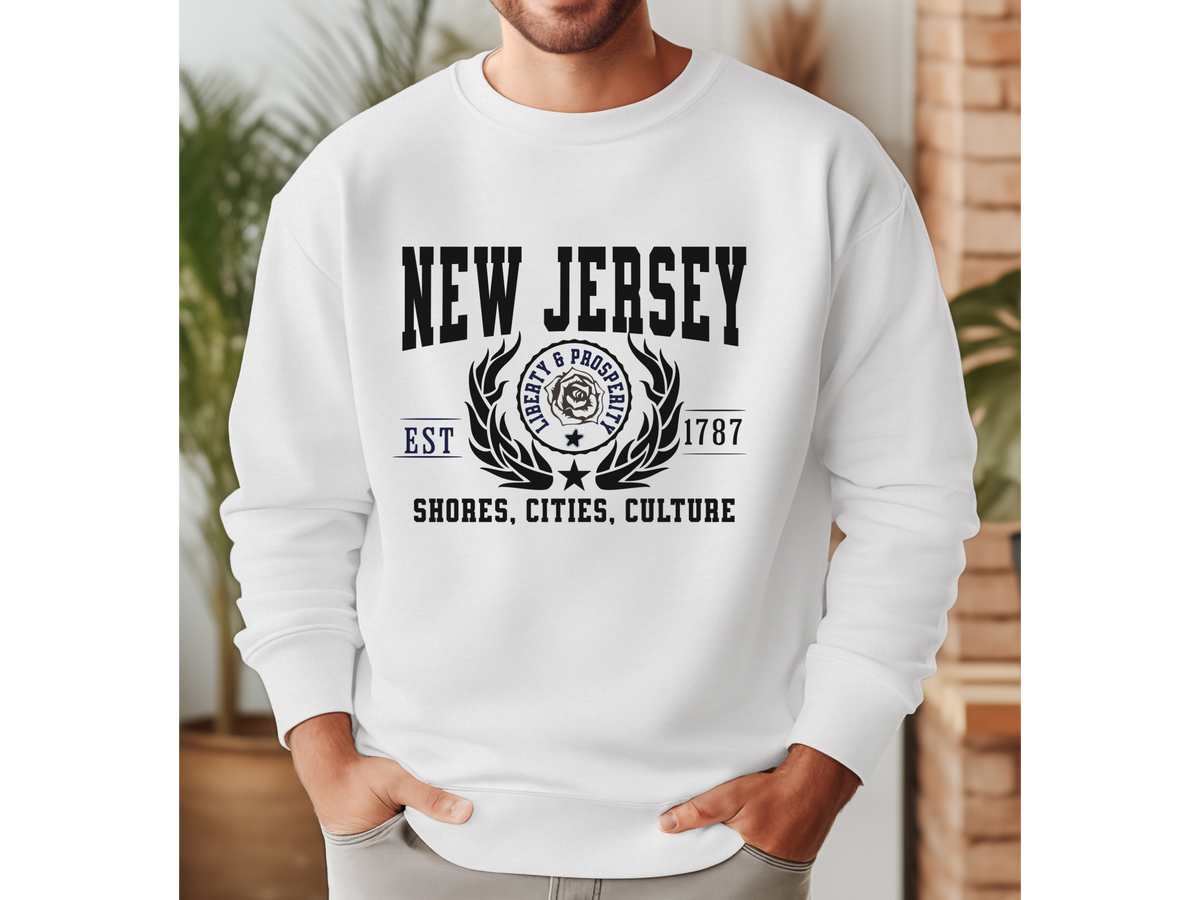 New Jersey State Legacy Sweatshirt – Shores, Cities, Culture | Unisex Garden State Pride Crewneck