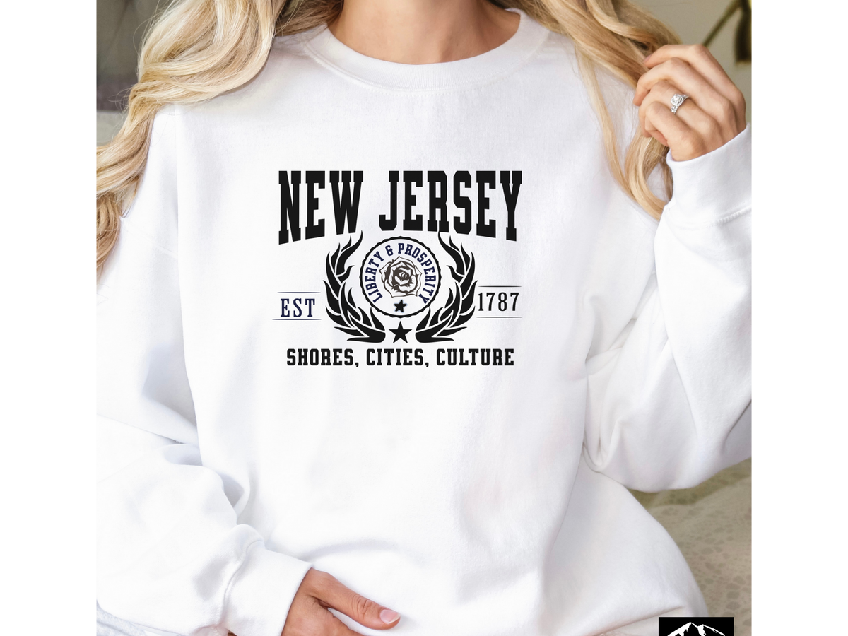 New Jersey State Legacy Sweatshirt – Shores, Cities, Culture | Unisex Garden State Pride Crewneck